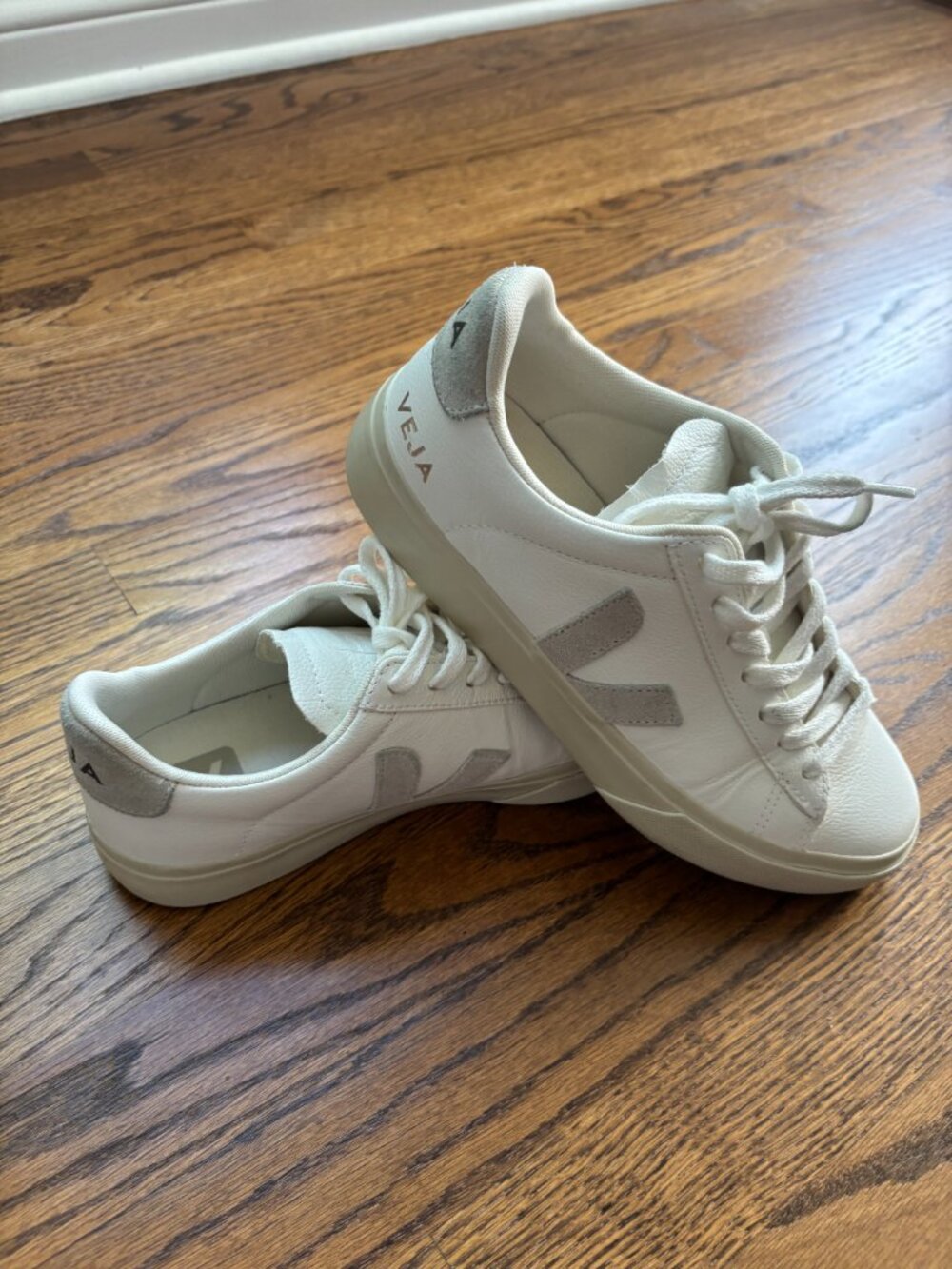 Women's Veja Campo White/Natural Size 38 - Picture 5 of 5